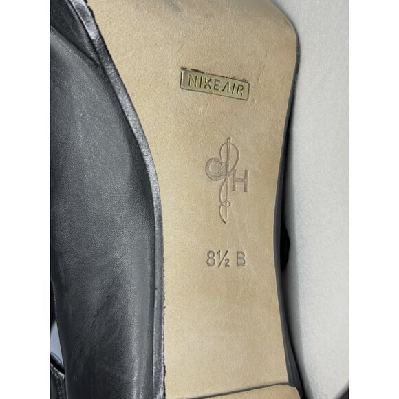 Vintage Cole Haan High Heels Shoes Women 8.5 Black Leather Buckle Strap Open Toe - Picture 7 of 16